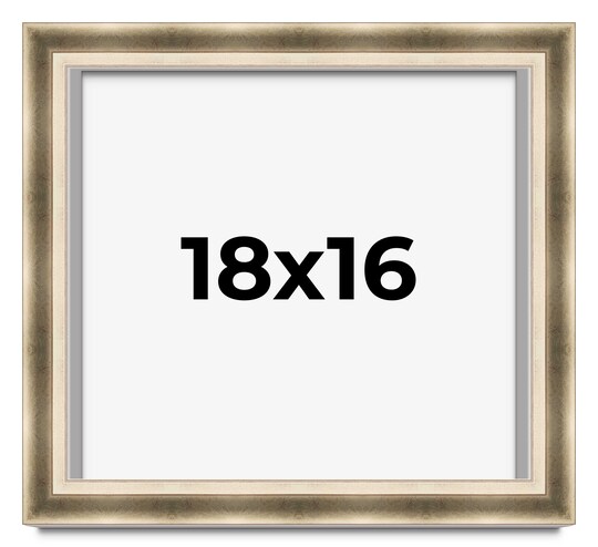 16x18 Deep Shadow Box Picture Frame with UV-Resistant Acrylic Acid Free Backing, Available in Finishes Gold, Silver, Brown, White